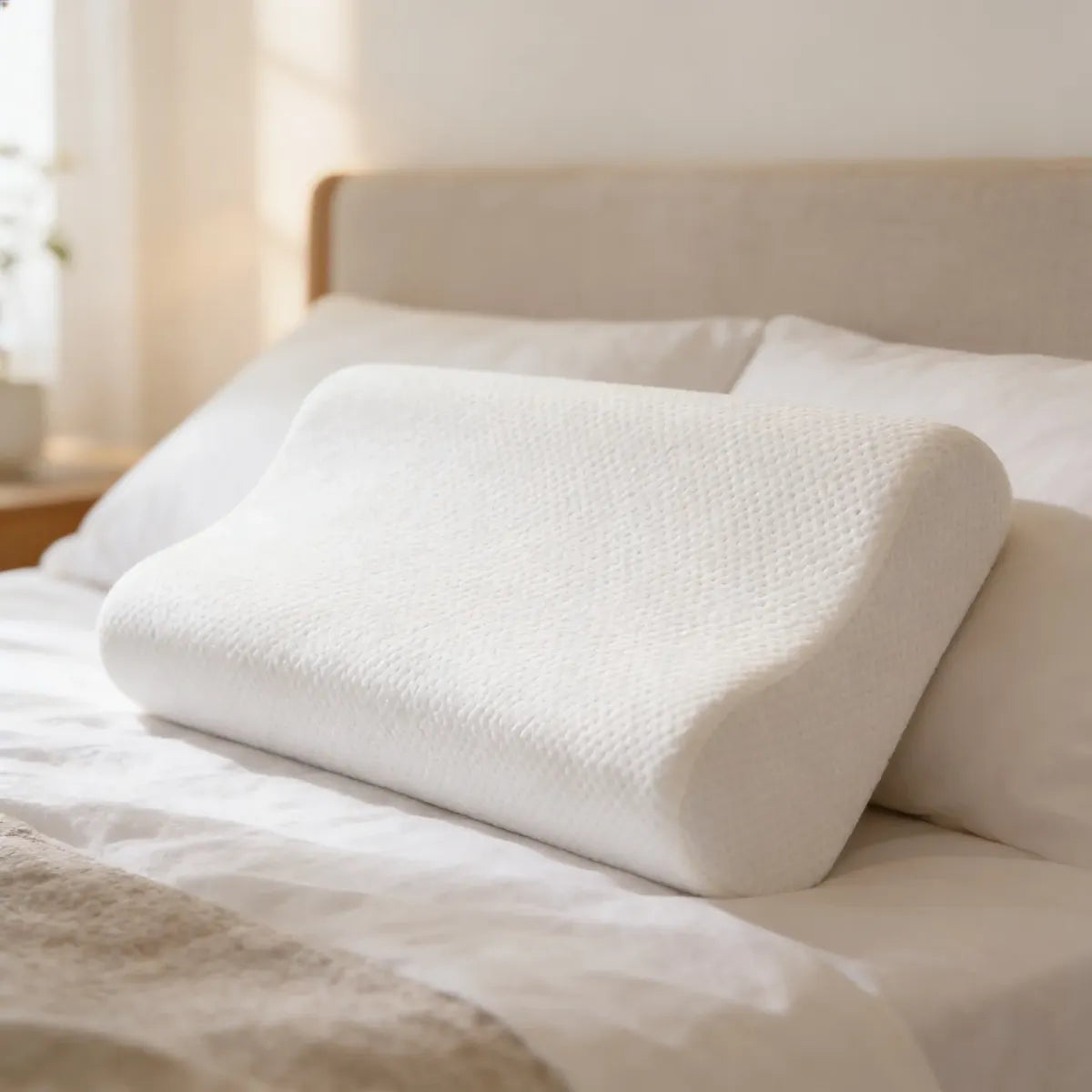 Almohada Viscoelástica Ergonomica Memory Foam 60x35x10 cm