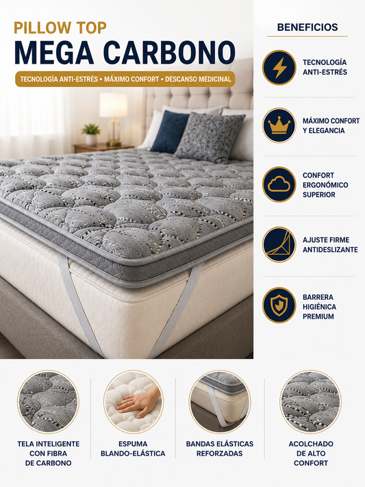 Pillow Top Mega Carbono