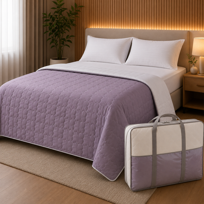 PROMO LENCERIA ALMOHADA SUPER + PROTECTOR SUPER + SABANA SUPER + EDREDON 2 FAZZ