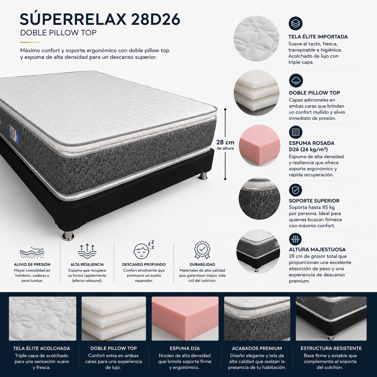 SUPERRELAX 28D26 PILLOWTOP