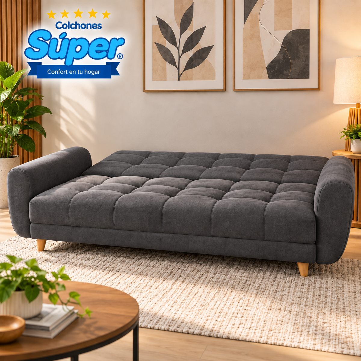 Sofacama Trifuncional con Brazo