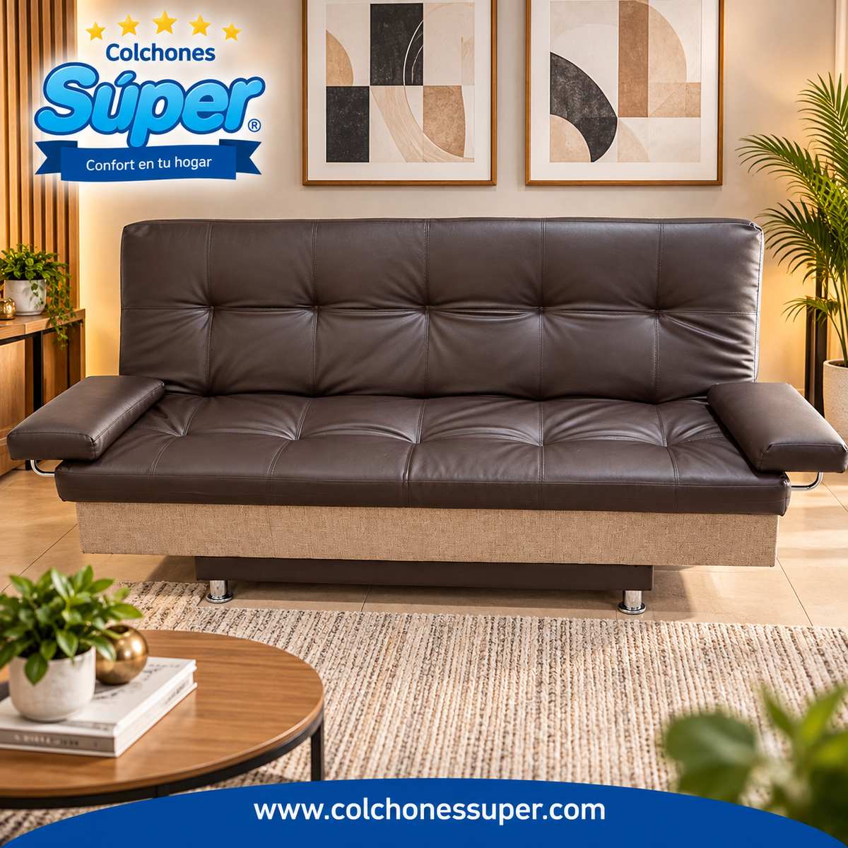 Sofacama Trifuncional con Brazo